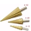 Bộ 3 mũi khoan bước phủ titan siêu cứng, khoan nhiều cỡ lỗ