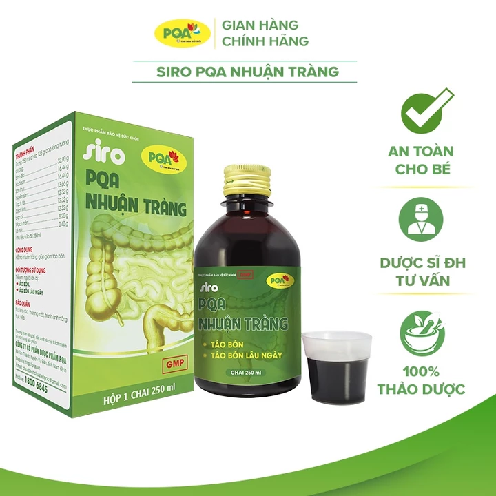 Nhuận Tràng PQA Giảm Táo Bón Dùng Cho Bé Bị Táo Bón Lâu Ngày Hộp 250ml