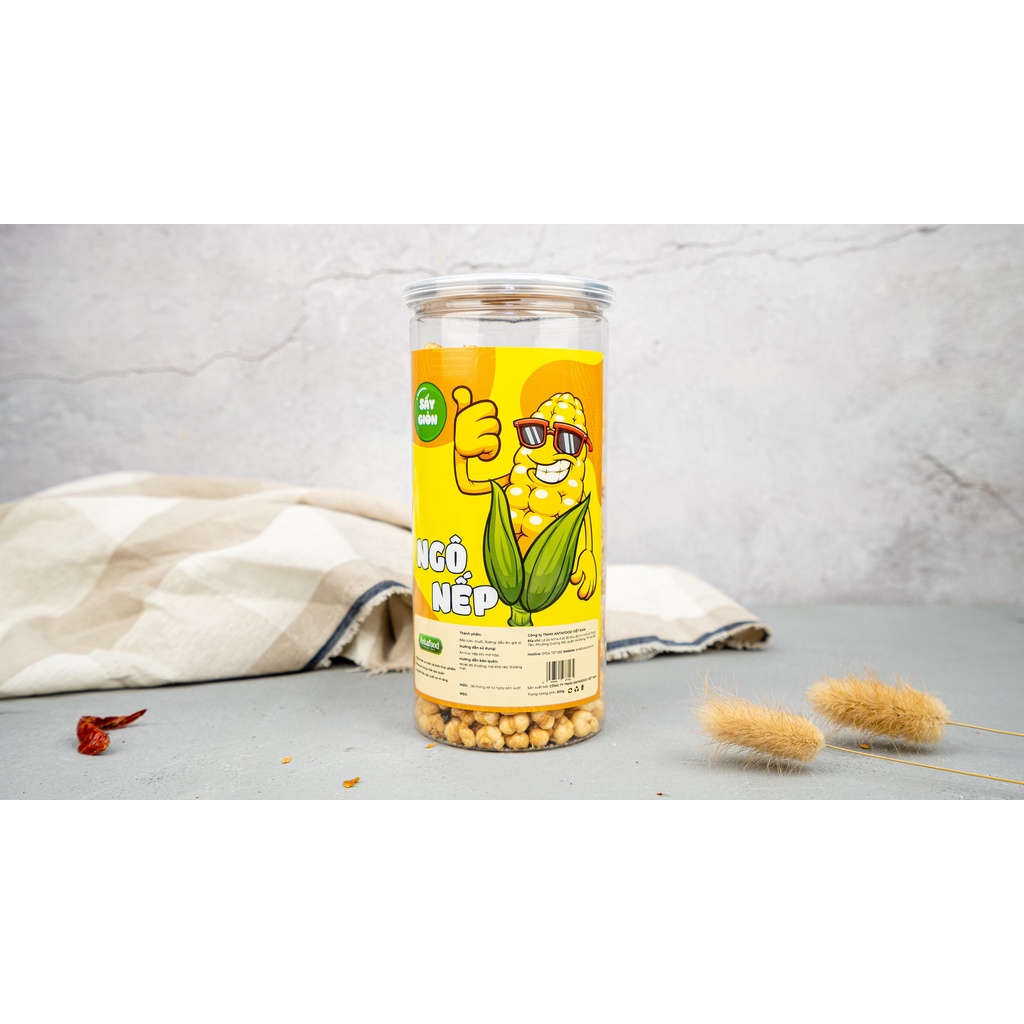 Ngô nếp sấy giòn Antamax lọ 300gr, ăn vặt ngon và sạch.