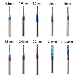 [Còn hàng] NEATDWELL 0.8-3.175mm End Mill Straight Shank Blue Titanium Coated Khắc Cắt cạnh