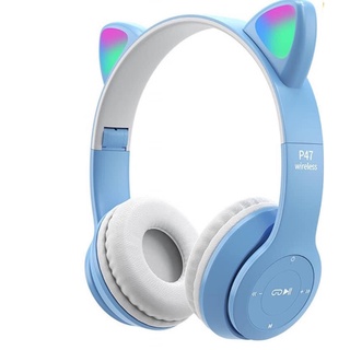 Tai Nghe Chụp Tai Siêu Sáng Hình Tai Mèo Phát Sáng Dễ Thương p47 Pin Siêu Sáng deerlu01