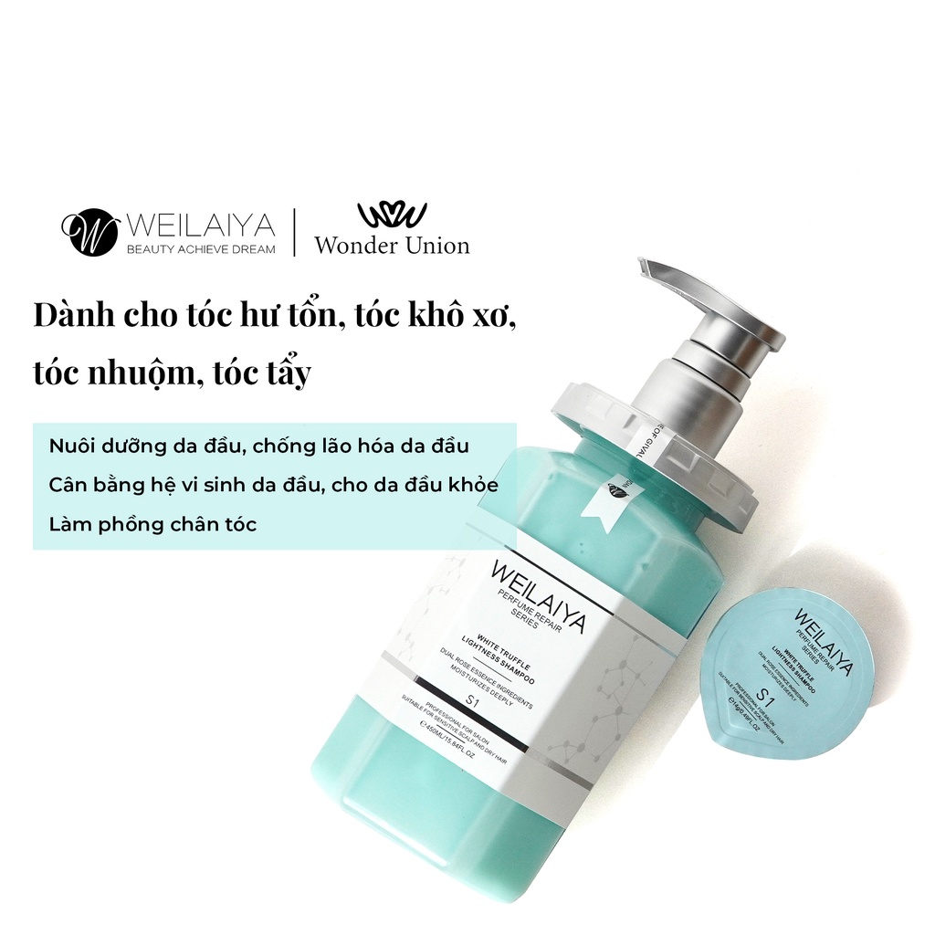 Mô tả Dầu gội đầu thảo dược Weilaiya chiết xuất nấm Truffle giúp chống lão hóa da đầu và mượt tóc cho tóc hư tổn 450ml - 4