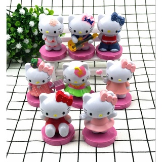 Set 8 Tượng Hello Kitty Mini Dễ Thương Cho Bé