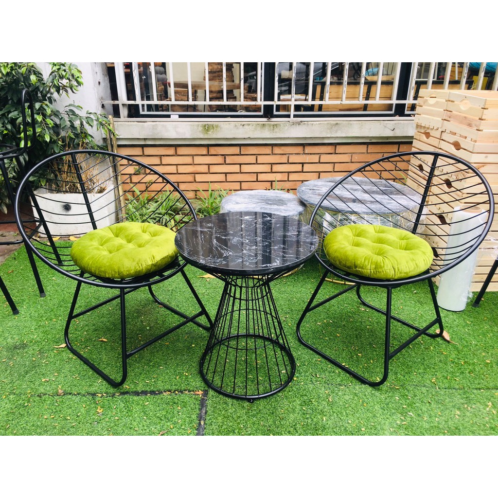 ghế nón sắt ( Hàng Loại 1 ) ghê ngồi ban công sân vườn HPGSCF 02 | Shopee Việt Nam
