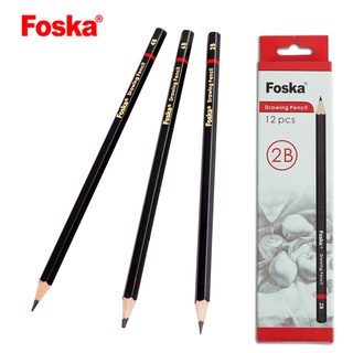 Hộp 12 bút chì 2B Foska QB043(2B)