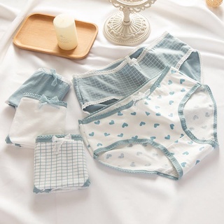 Quần Lót Cotton Tím Khoai Tây Lưng Vừa Thoáng Khí Cho Nữ