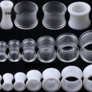 ❈Sr 1 Cặp Đường Hầm Thịt Silicon Đôi Rỉ Yên Tai Cắm Đồng Hồ Đo Unisex Xuyên