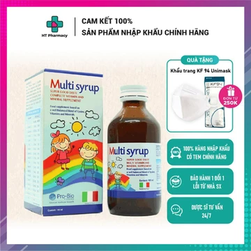 Siro Multi Syrup - Bổ Sung Vitamin Và Khoáng Chất Thiết Yếu Cho Bé Hỗ Trợ Tăng Cường Đề Kháng
