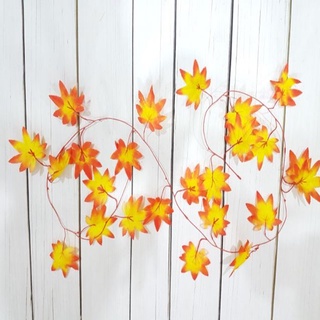 Dây lá giả - Dây lá phong đỏ (2m) cao cấp decor, trang trí tường nhà, cửa tiệm, studio...
