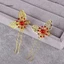 6 trâm cài tóc chữ U hình bướm đính đá thanh lịch cho cô dâu kích thước 4x3cm