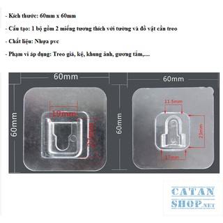 Bộ 2 miếng dán đa năng, Combo móc dán các loại kệ, khung ảnh, Miếng dán tường treo vật dụng siêu tiện lợi-GD494-MDanMC