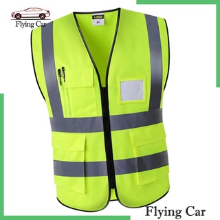 Áo Vest phản quang có khả năng hiển thị cao Mặt trước - Vàng,