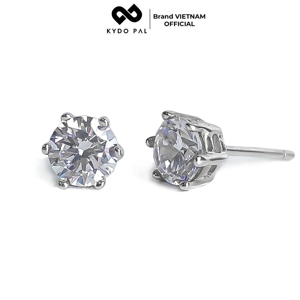 Ảnh Bông tai bạc 925 KYDOPAL nụ khuyên đính đá cá tính trang sức bạc Ý cao cấp - 9K4 1