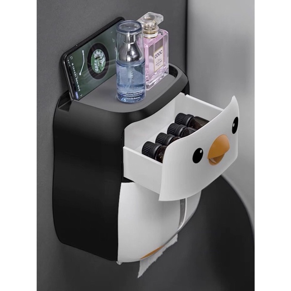 Hộp giấy ăn treo tường hình chim cánh cụt