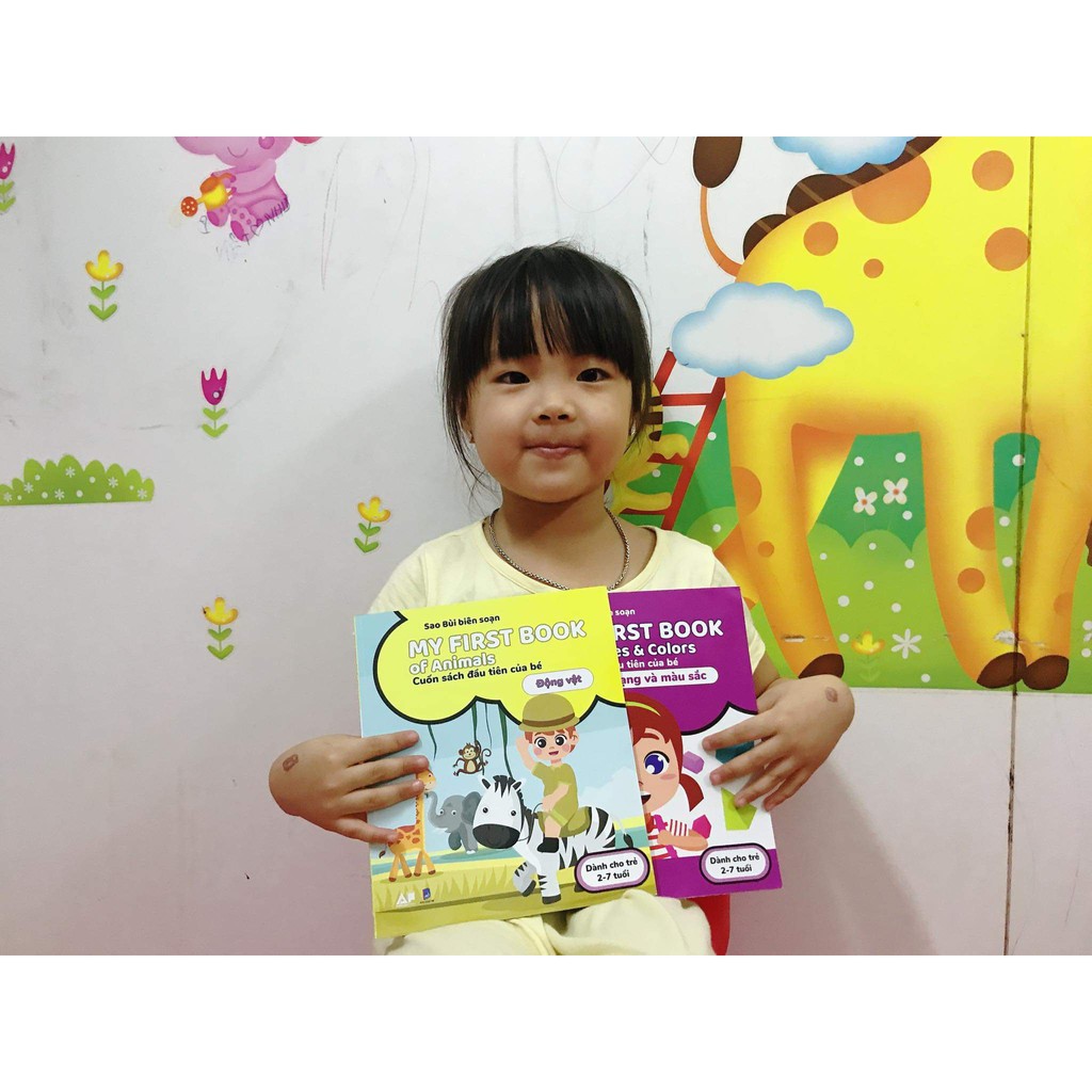 Sách -  Cuốn My First Books Bé Nhận Biết Chữ Cái, Số Đếm, Động Vật, Rau - Củ - Quả, Hình Dạng Và Màu Sắc Combo Bộ 5