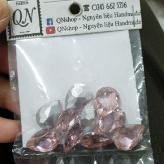 7- 10 viên Đá pha lê loại xịn đẹp lấp lánh làm trang sức, nguyên liệu làm trang sức, nguyên liệu Handmade