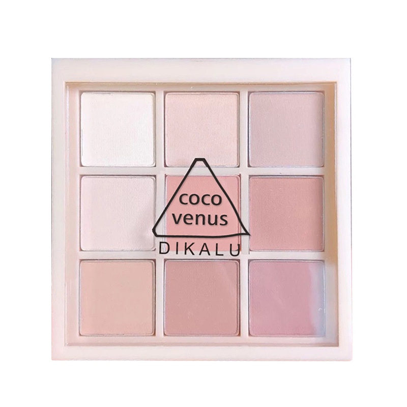 (Hàng Mới Về) Bảng Phấn Mắt Dikalu Coco Venus 9 Màu Lì Lấp Lánh Trang Điểm Đa Năng má hồng phấn mắt tutu mĩ phẩm nội địa