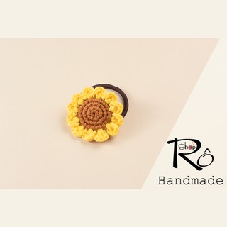 Dây buộc tóc hoa hướng dương cho nữ và bé gái xinh xắn 5cm |Đồ cột tóc thanh lịch |Shop Rô Handmade