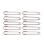 Set 10 kim băng bằng thép không gỉ màu bạc kích thước lớn tiện lợi dùng trong may mặc DIY