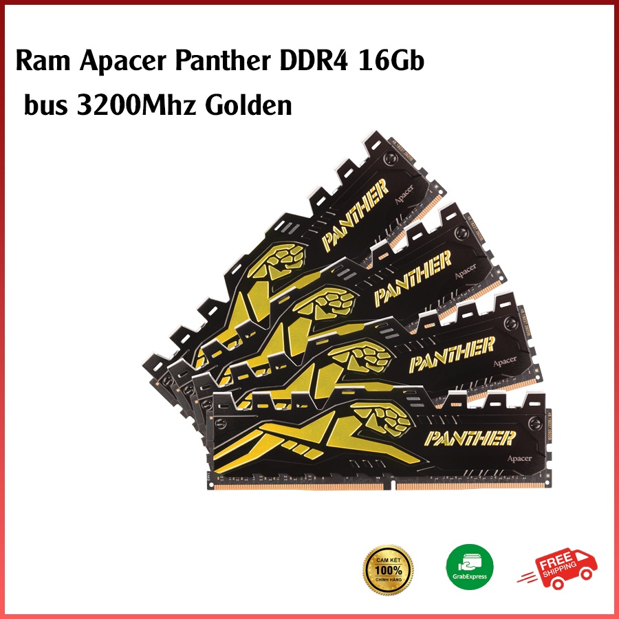 Ram PC RAM Máy Tính Apacer Panther DDR4 16Gb bus 3200Mhz Golden- Kim ...