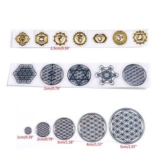 7 Chakra  Copper Energy Tower Orgonite Stickers DIY Pyramid Epoxy Resin Material