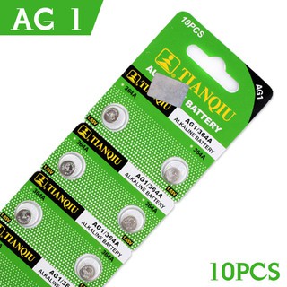 1 Vỉ 10 viên pin cúc áo AG1 dùng Cho Điều Khiển, Đồng Hồ, Đồ Chơi.......