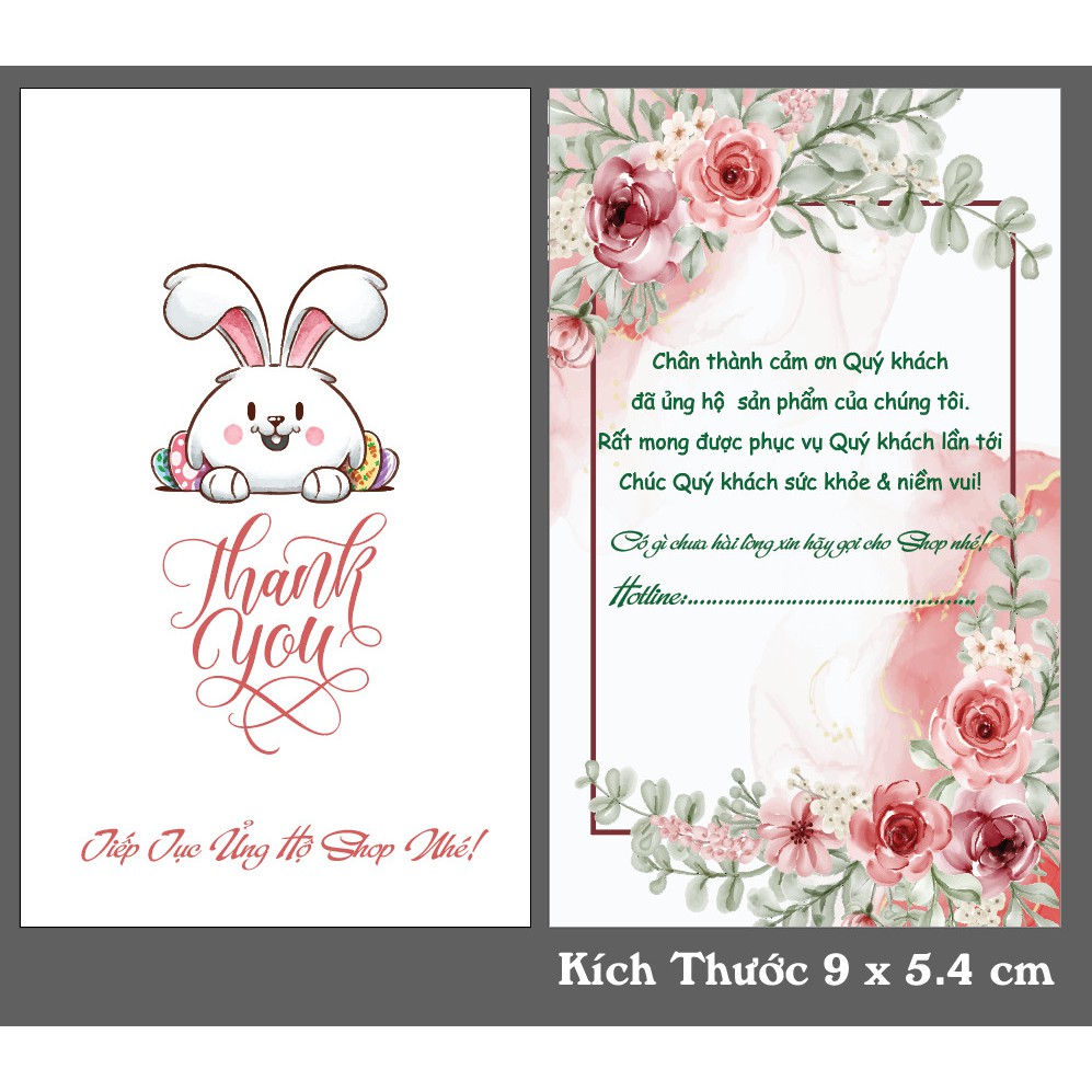 <GIÁ TẬN XƯỞNG IN> Thẻ cảm ơn, nhãn cảm ơn, THIỆP CÁM ƠN, THIỆP THANK YOU 100 nhãn giấy-NEW7
