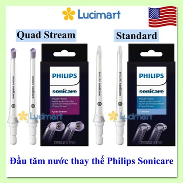 Đầu tăm nước Philips Sonicare Quad Stream/ Standard thay thế cho máy tăm nước [Hàng Mỹ]