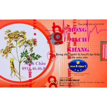 Combo 7h Hồng mạch khang dùng cho người huyết áp thấp, thiếu máu não
