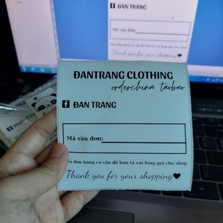 Combo 50 Phiếu gửi hàng in sẵn thông tin shop, in theo yêu cầu kích thước 10x10cm