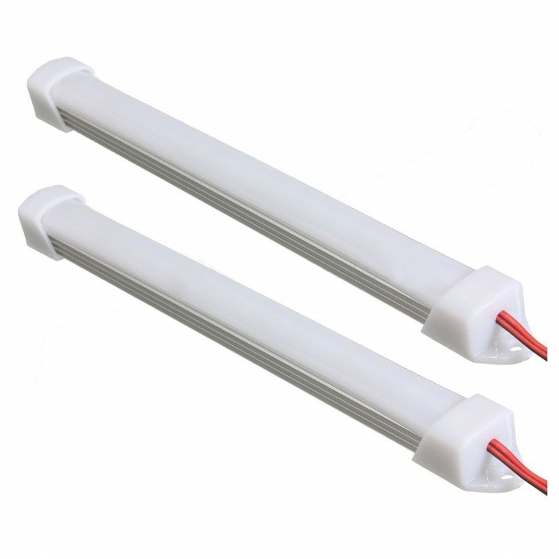 2x 12V Đèn LED Ô Tô SMD Nội Thất Thanh Ống Dải Đèn Van Thuyền Caravan Motorhome Lạnh Trắng