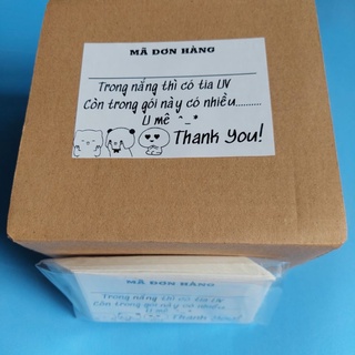 Set 50 tem mã đơn hàng có sẵn keo kích thước 10x7cm