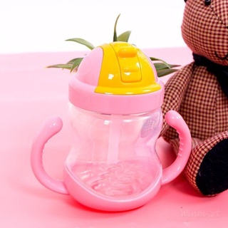 Bình tập uống nước cho bé vòi silicon 250ML nắp gạt