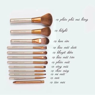 Bộ Cọ Trang Điểm Đa Năng Naked3 12 Cây Lông Cước Nhân Tạo Cao Cấp Cực Kỳ Mềm Mại