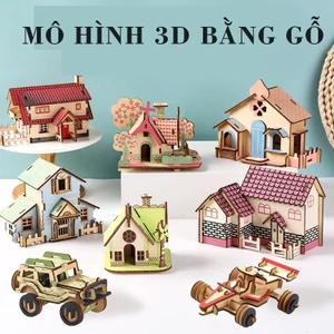 Đồ chơi lắp ráp mô hình 3D bằng gỗ