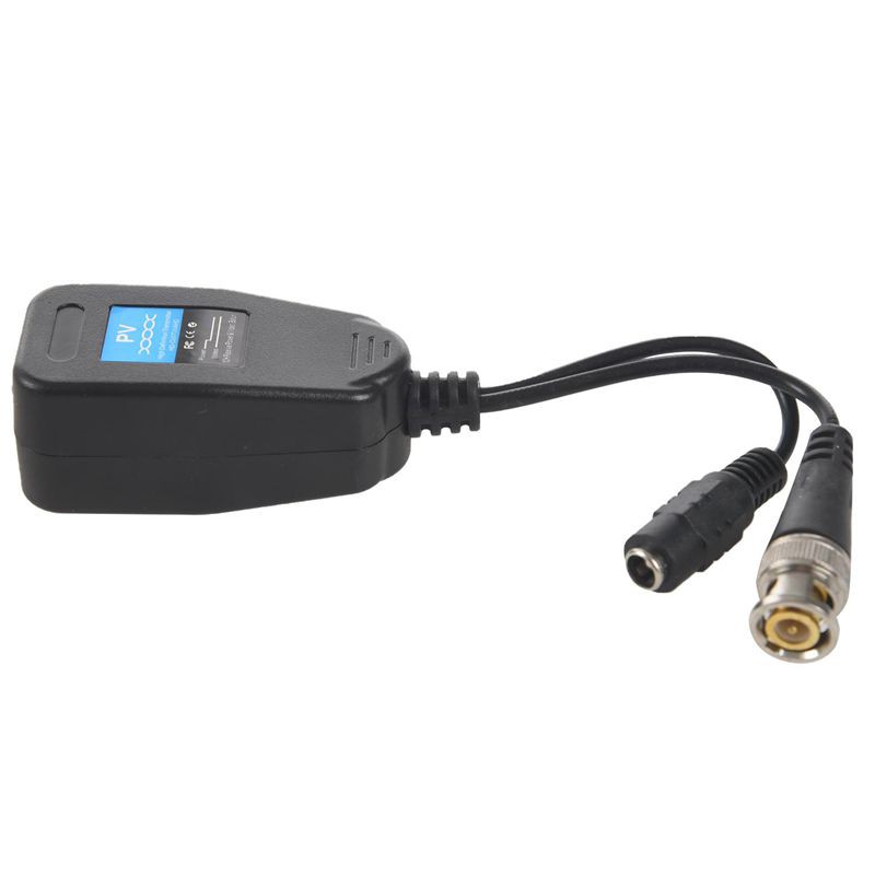 Balun Video thụ động HD-CVI / TVI / AHD có đầu nối nguồn và Bộ phát dữ liệu RJ45 CAT5 1 cặp