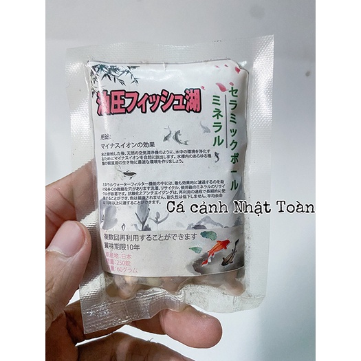 KHOÁNG VIÊN NHẬT BEEBALL DÙNG KHỬ ĐỘC NƯỚC DÙNG NUÔI TÉP CẢNH CÁ THỦY SINH 250 VIÊN 60G