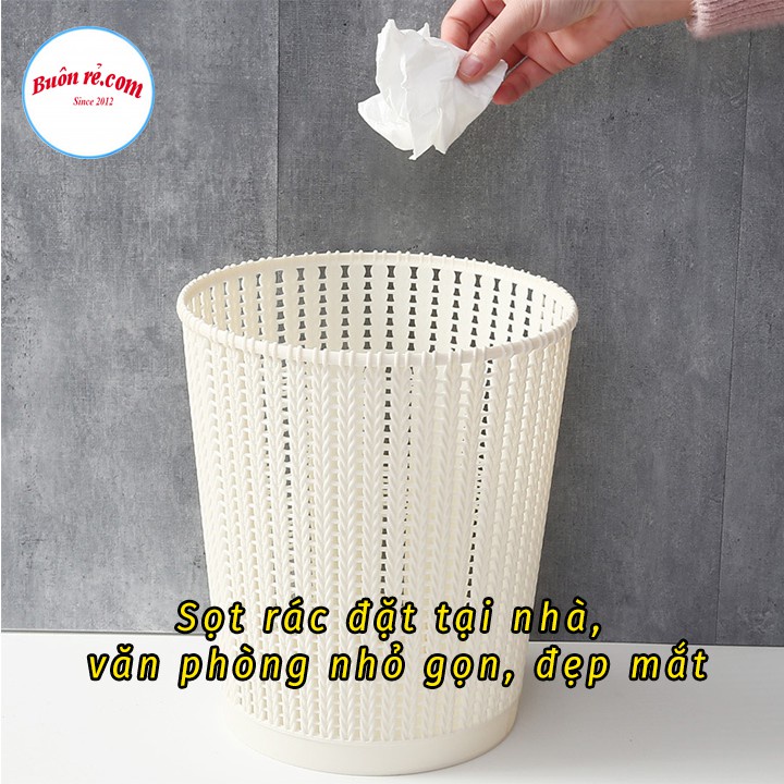 Sọt đựng rác trong nhà bằng nhựa Việt Nhật cao cấp - rổ nhựa đan mây ...