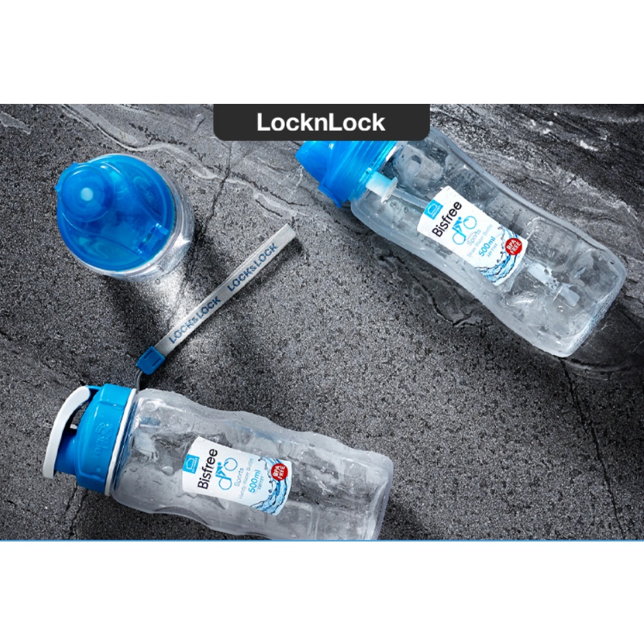 Bình Nước Thể Thao Bisfree Có Ống Hút Dung Tích 350ml / 500ml ABF710TB