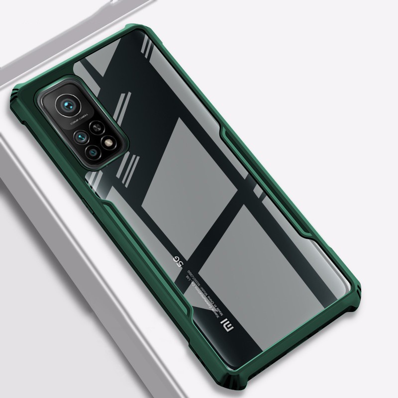 Dành Cho Xiaomi Mi 10T / 10T Pro / 9T / 9T Pro Trong Suốt Acrylic Túi Khí Vỏ Điện Thoại Lai Silicon Ốp Lưng Chống Sốc