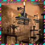 kệ treo tường gỗ kệ ống nước Kiêm đèn tường decor vintage bằng ống sắt độc lạ bền đẹp trang trí sáng tạo — ảnh 6