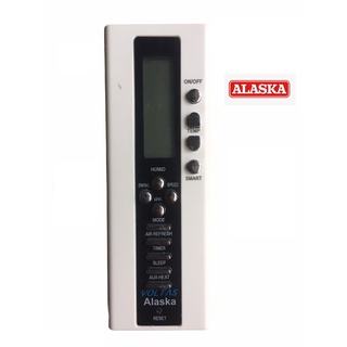 Điều khiển điều hòa ALASKA  mặt đen viền trắng loại tốt -  tặng kèm pin - Remote điều hòa ALASKA