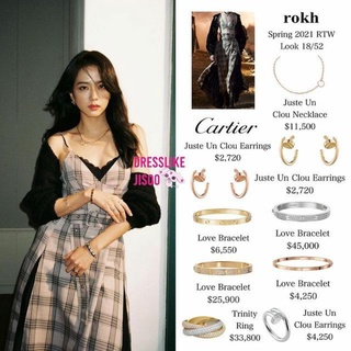 Dây chuyền hình mặt đinh giống Jisoo Black Pink