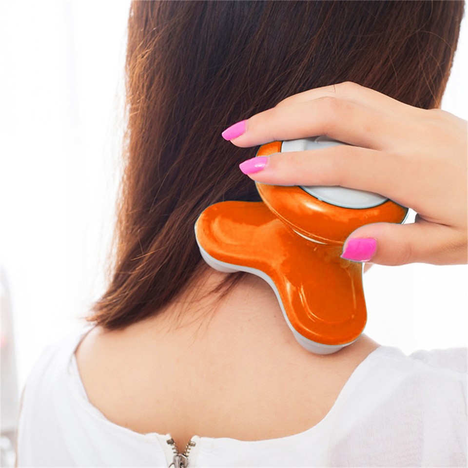 Máy mát xa mini chân tròn Superlife Mini Massage (Cam) galahet shop