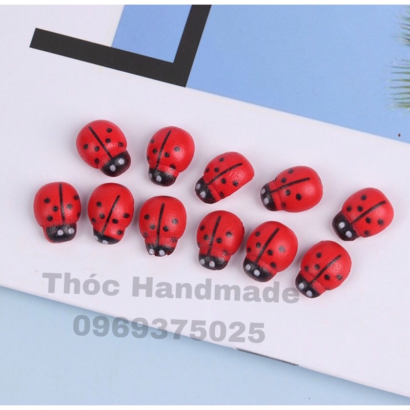 sticker bọ rùa bằng gỗ mini trang trí (8k/10 cái) | Shopee Việt Nam