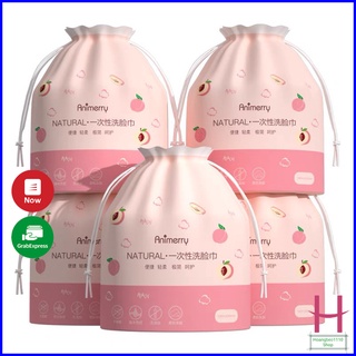 Khăn mặt khô dùng 1 lần tiện lợi kèm túi đựng - Khăn giấy lau, cuộn tẩy trang cotton đa năng dùng 1 lần tiết kiệm { H }