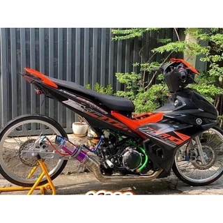Tem Exciter 150 yamaha  kiểu zin đen cam - Độ dán team trùm decal xe máy - Team trùm ex decal rẻ đẹp và chất  đen cam