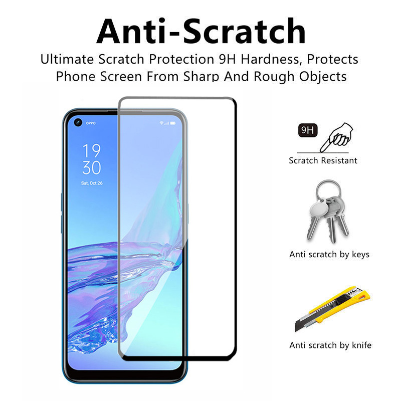 (2in1) Phim Kính Cường Lực Bảo Vệ Toàn Diện OPPO A53 Cho OPPO A5 A9 2020 A3s A7 A12e A12 A5s A31 A52 A72 A91 A92 Bảo Vệ Màn Hình Và Kính Bảo Vệ Ống Kính Máy Ảnh
