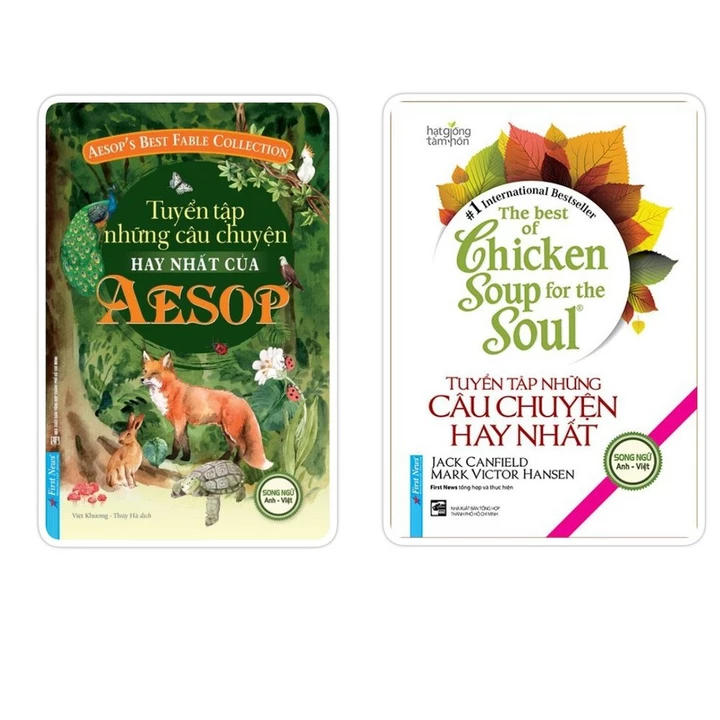Sách - Combo 2 cuốn Song Ngữ Tuyển Tập Những Câu Chuyện Hay Nhất Của Aesop + Tuyển Tập Câu Chuyện Hay Nhất Chicken Soup
