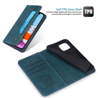 Bao da điện thoại nắp gập phong cách retro có ngăn đựng thẻ thích hợp cho Iphone 6 6s 7 8 Plus